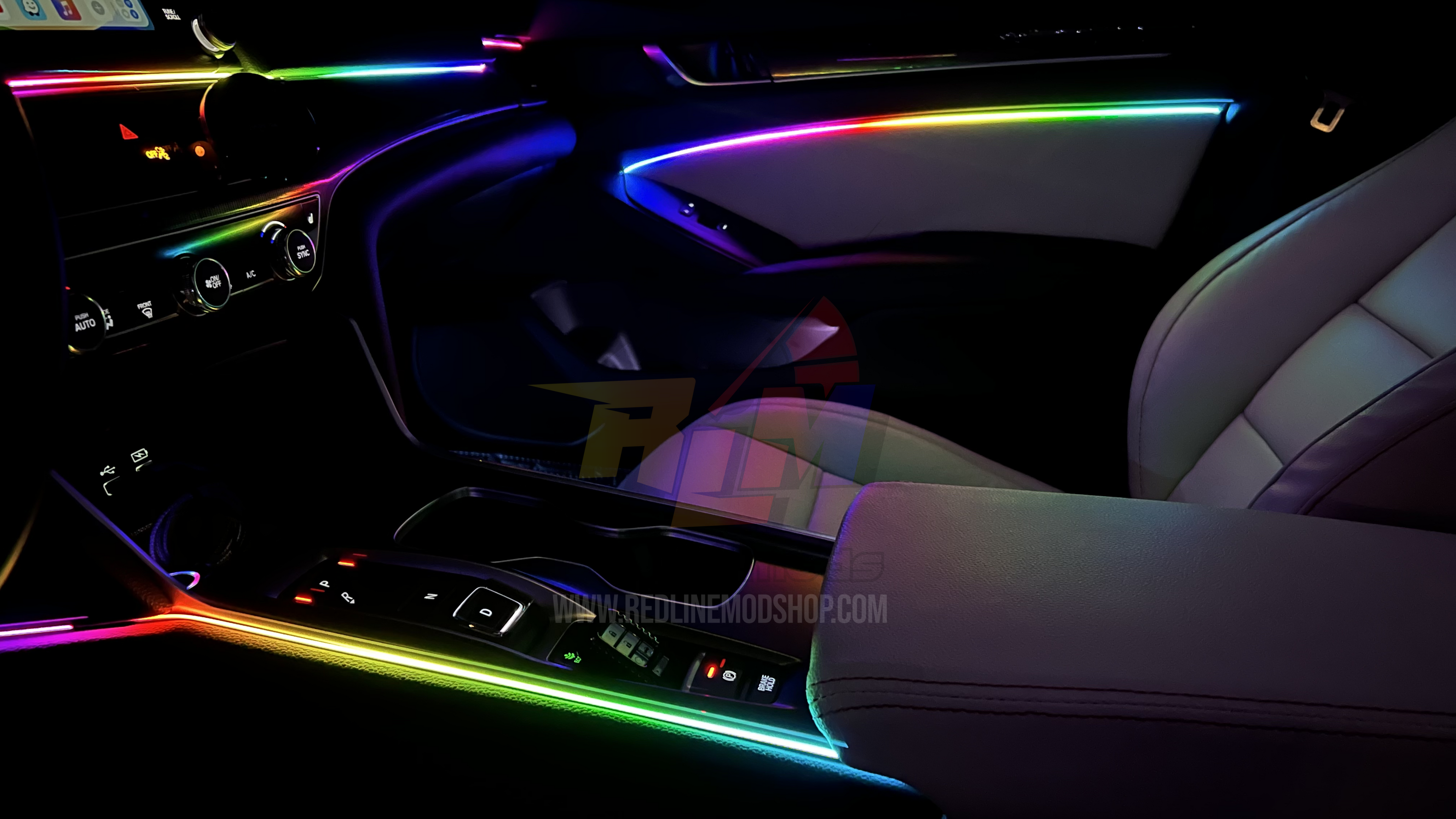 Premium Chasing LED Ambient Lighting Kit – 20-Piece Interior Car Light Set