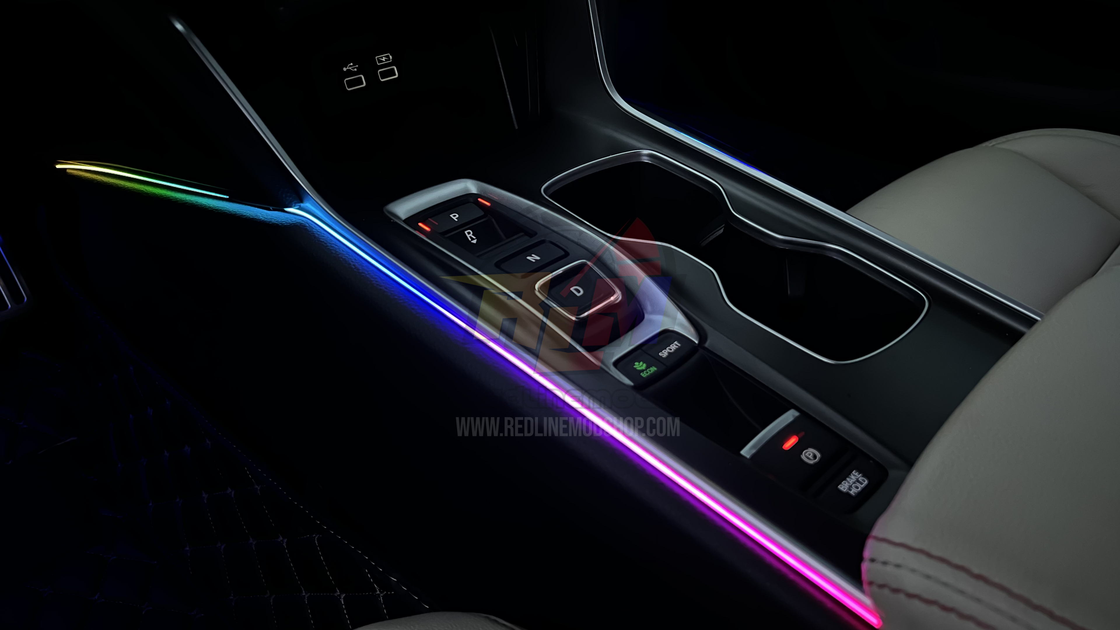 Premium Chasing LED Ambient Lighting Kit – 20-Piece Interior Car Light Set